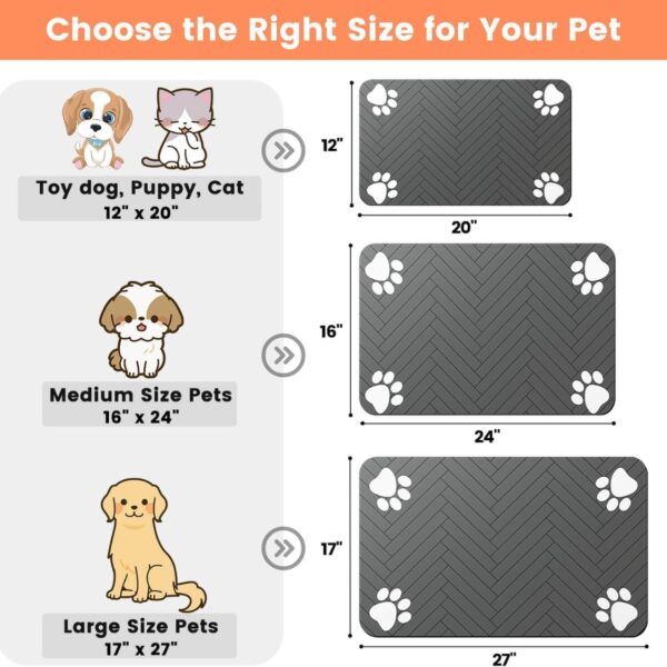 bd2030e4-8f9a-48a0-9d15-8301fe994b02.jpg Pet Feeding Mat Absorbent Pet Placemat For Food And Water Bowl With Waterproof Rubber Backing Quick Dry Water Dispenser Mat For Dog And Cat
