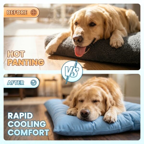 Extra-Large Summer Cooling Mat Dog Sofa Bed,Ultra-Soft, 8 Compartments, Extra-Large Plush Dog Sofa Bed,Super Soft, Thick Polyester Pet Mat With A Non-Slip Bottom