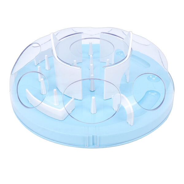 befe7a1a-528a-406d-995f-05496415e7bf.jpg Interactive Cat Puzzle Feeder Funny Cat Puzzle Food Dispenser Enrichment Toy For Pets Play And Exercise Blue
