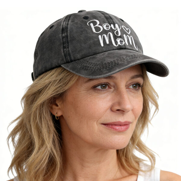 c19be490-050f-411c-b4a1-9a7138725c50.jpg Boy Mom Hat For Women, Mother S Day Birthday Mama Gifts, Adjustable Embroidered Wash Cotton Baseball Cap