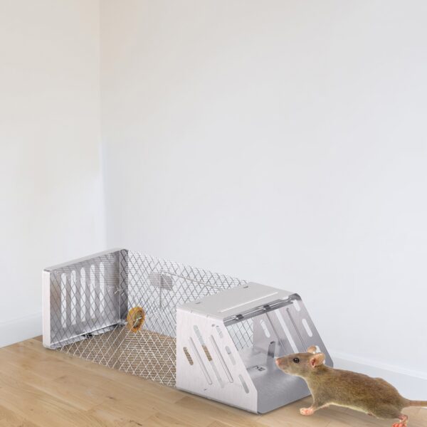 c1f0c1c7-f866-452c-a184-45cdc4dbe31c.jpg 1Pc Automatic Continuous Rat Trap Single Door Mouse Cage Humane Live Animal Trap Cage Indoor Outdoor For Small Rodents Mice Voles