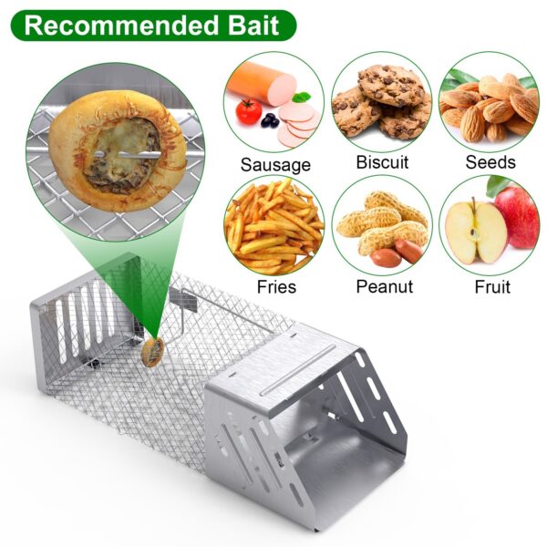 c22328d3-0e74-4ca7-b579-8b22eaa6bcc5.jpg 1Pc Automatic Continuous Rat Trap Single Door Mouse Cage Humane Live Animal Trap Cage Indoor Outdoor For Small Rodents Mice Voles
