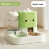 c2375e10-be44-4bab-b82d-d86285c99598.jpg 2 In 1 Automatic Pet Feeder And Water Dispenser, Large Capacity 2300ML Feeder & 1000ML Water Bowl, Gravity Refill Anti Spill Stable Pet Food Water Bowl For Cats Dogs, Yellow Pink Green Available