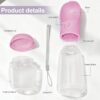 c3bfadc1-fbf7-4cc1-b4ee-23b8d5bcfd2a.jpg Portable Dog Water Bottle With Food Container, Drinking Bottle For Travel 2 In 1 Dog Water Bowl, Leak Proof Pet Water Dispenser, BPA Free, Puppy Essentials, For Walking Hiking