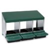 c4583131-61f0-439d-8ffc-fb537c0ff9d8.jpg 3 Compartment Roll Out Chicken Nesting Box With Plastic Basket, Egg Nest Box Chicken Laying Box Hens Chicken Coop Box, Green