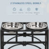 c483de12-0b61-41f5-a7aa-1b76ccabbb2b.jpg Double Stainless Steel Heavy Duty Dog Food Bowl Elevated Pet Feeding Station