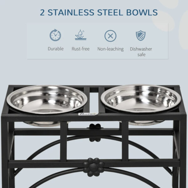 c483de12-0b61-41f5-a7aa-1b76ccabbb2b.jpg Double Stainless Steel Heavy Duty Dog Food Bowl Elevated Pet Feeding Station