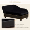 PawHut Pet Sofa Bed Couch With Storage, Pet Sofa For Cats And Small Dogs, Black