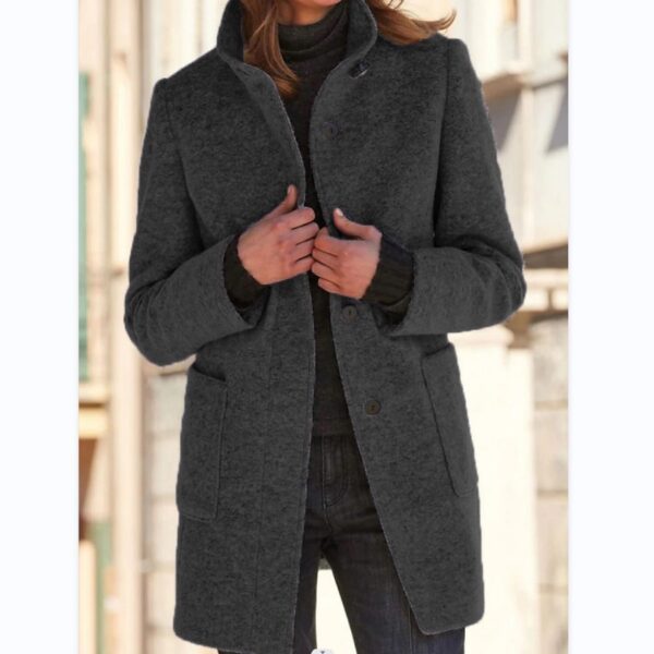 c6c12e43-5629-4b87-a08d-840fda12e968.jpg Fashion Stand Collar Woolen Coat With Pockets Fall Winter Casual Button Outwear For Women Clothing