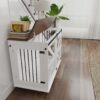 c7dff677-08fb-41e5-b020-0eca314e3f50.jpg 47.2 Mobile Dog Crate With Flip-Top Feeding Door, Dual-Access & 5 Caster System 2 Locking, Side Hooks - Multi-Functional Pet Kennel,double Dog Crate Furniture