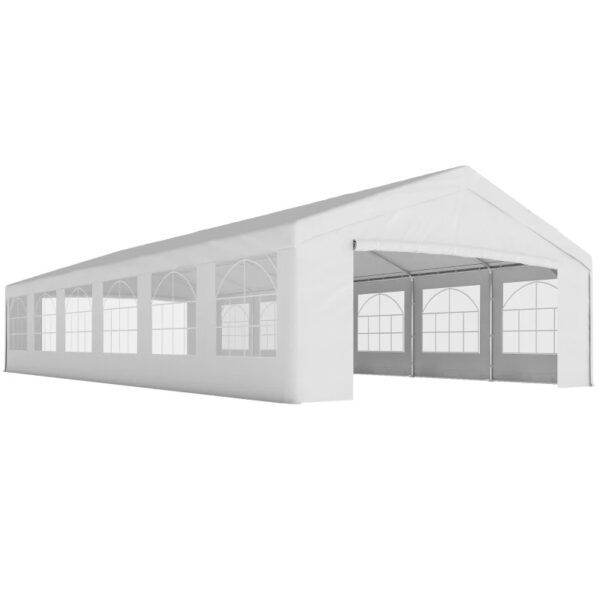 c8bceb0b-5370-4d02-9ca6-d702873d0997.jpg 20 X 40 Ft Heavy Duty Party Tent Outdoor Gazebo Wedding Tent Event Shelter Carport BBQ With Removable Sidewalls & Windows, Outside Waterproof Canopy For Parties, White