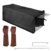 c8f6b163-b1aa-4814-9577-db3ef6cbfba8.jpg 1Pc Humane Cat Trap Cage With Waterproof Cover Gloves Catch Release Live Animal Rodent Cage Collapsible Galvanized Wire For Raccoons Beavers Groundhogs Foxes Armadillos