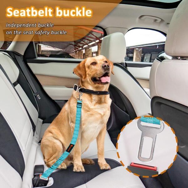 c960f660-c852-4142-8d6b-109eba873758.jpg Removable Dog Seat Belt Harness For Car, 3 In 1 Pet Dog Car Seatbelt Leash, Retractable Restraint Secures To Vehicle Headrest