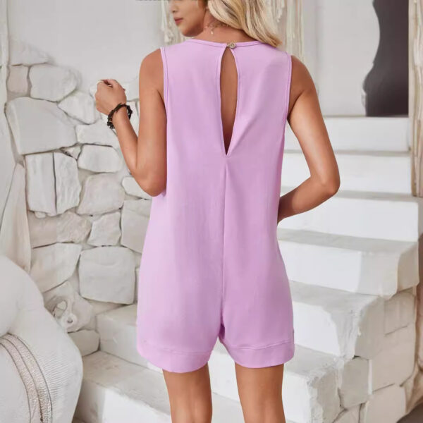 cab40d2b-0205-4152-b470-f21e71299068-1.jpg Women Sleeveless Shorts Jumpsuit With Pockets Fashion Beach Pants Summer Clothing