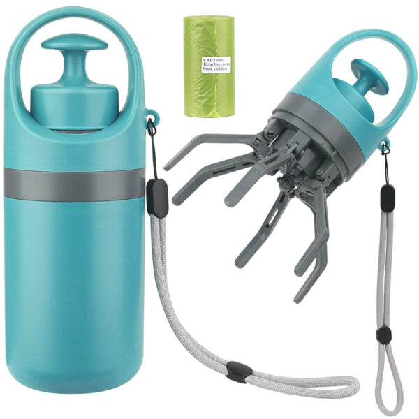 cc36e393-3bbb-4191-bcdd-b08b53a8d233.jpg Portable Lightweight Dog Pooper Scooper With Built-in Poop Bag Dispenser Eight-claw Shovel For Pet Toilet Picker Pet Products