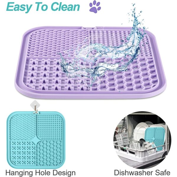 cd082b7b-bc30-4252-9ac7-fdf5f14033ff.jpg Lick Mat For Dogs Cats 2 Pack, Slow Feeder Licking Pad With Suction Cups For For Anxiety Relief And Boredom Reducer, Perfect For Bathing Grooming