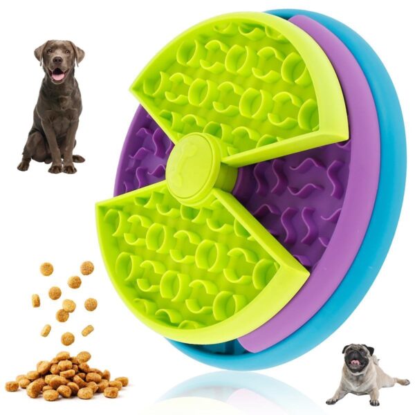 cd409489-5477-47db-bb88-f05192730718.jpg Pet Slow Food Bowl Anti Choking Cat Bowl,3in1 Interactive Dog Feeder Puzzle, Lick Mat & Slow Feeder BowlMental Stimulation Toy For Medium & Large Dogs