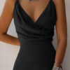 cf1cfeaa-d968-46c6-a9fa-4820e2956645.jpg V-neck Slit Sling Dress Summer Fashion Sexy Slim Suspender Dresses For Women Clothing