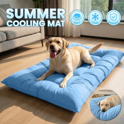 d06a8b28-c4f8-4fbe-b65f-58910bccb7d8.jpg Extra-Large Summer Cooling Mat Dog Sofa Bed,Ultra-Soft, 8 Compartments, Extra-Large Plush Dog Sofa Bed,Super Soft, Thick Polyester Pet Mat With A Non-Slip Bottom