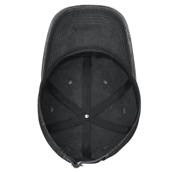 I FIX Black Hat For Men Women, Adjustable Embroidered Wash Cotton Baseball Cap