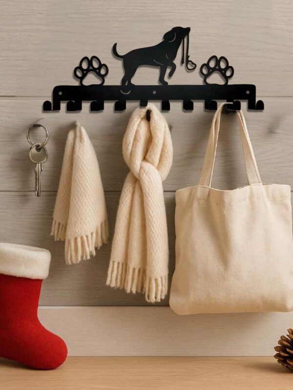 d0ce105c-ed97-4637-8510-0ebbd9ffffb1.jpg Rustic Entryway Organizer - Wall Mounted Key Holder & Leash Rack For Pet Owners