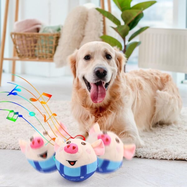 d43d10cb-0db7-4b4e-91a0-078c8ebffd43.jpg Interactive Dog Toys Pig, Jumping Squeaky Dog Toys With Recording And Music Modes, Rechargeable Moving Dog Chew Toys