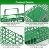 d446e53c-c4c3-44a6-bd1a-a2d34ade0793.jpg 32in 2 Door Live Animal Cage Trap With Glove Green For Animals Under 12LBS Easy To Setup Humane Galvanized Iron Trap Cage For Rabbits Groundhogs Skunk Opossums Nutria Stray Cats