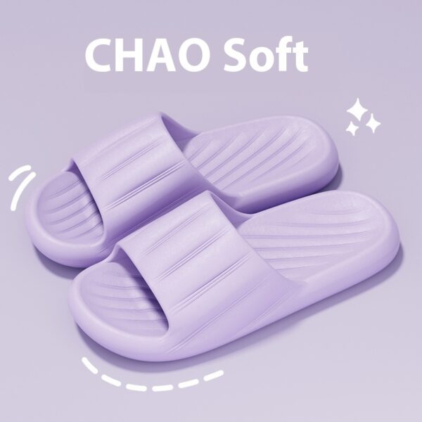 d4904ee4-b04d-4d38-b57e-38c5b093e56d.jpeg Fashion Solid Color Striped Home Slippers Summer Thick Bottom Non-slip Bathroom Slipper Women Men Couples Shoes