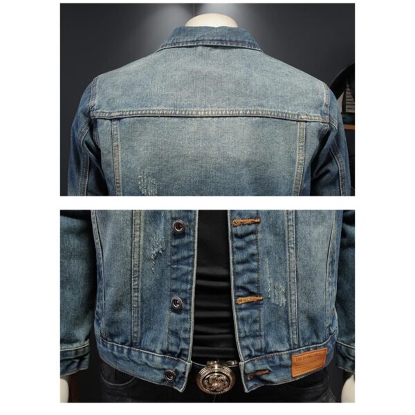Form-fitting Denim Jacket For Men
