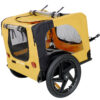 d8bebd81-1743-4cc6-a9fd-49eba6a97e97.jpg Yellow Outdoor Heavy Duty Foldable Practical Pet Stroller Dog Carrier With Bicycle Tow