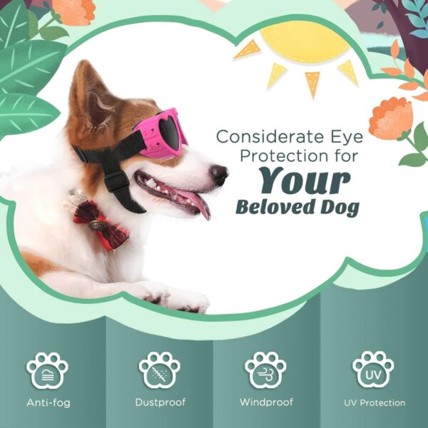 Small Dog Sunglasses UV Protection Heart Shape Dogs Goggles