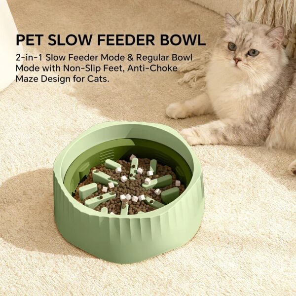d916ab67-7f50-499e-8a07-99e13e1b7840.jpg Green Dual-purpose Slow Food Bowl, Fast&slow Food Can Be Freely Switched To Adapt To Different Pet Eating Habits, Cross-border Hot Selling Pet Supplies