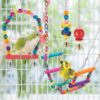 d9910067-e938-4bdf-ad8d-b16b056b0010.jpg Bird Parakeet Toys Swing Hanging Standing Chewing Hammock Climbing Ladder Bird Cage Colorful Toys Suitable For Budgerigar