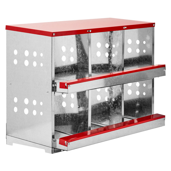 dbd36d8a-406a-41bb-a696-bda9341f072c.jpg 6 Compartments, 84x43x62, Sloping Roof, Disassembled, Iron, Red