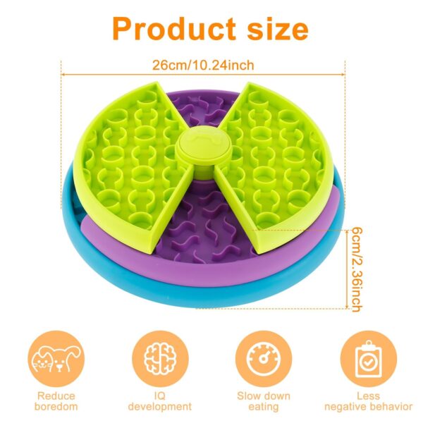 dcaafc4b-3ca3-41b3-ac0d-cb8803177d6a.jpg Pet Slow Food Bowl Anti Choking Cat Bowl,3in1 Interactive Dog Feeder Puzzle, Lick Mat & Slow Feeder BowlMental Stimulation Toy For Medium & Large Dogs