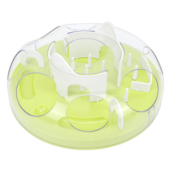 de1fb67e-6c0e-4cc0-9ac1-2f1617b6427a.jpg Interactive Cat Puzzle Feeder Funny Cat Puzzle Food Dispenser Enrichment Toy For Pets Play And Exercise Green