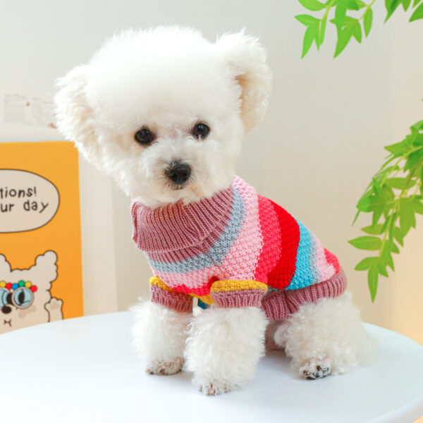 e25a0c26-efb1-4bcf-ad12-6ec44c5e5cf5.jpg Pet Ring Comfortable Color Stripes Colorful Sweater