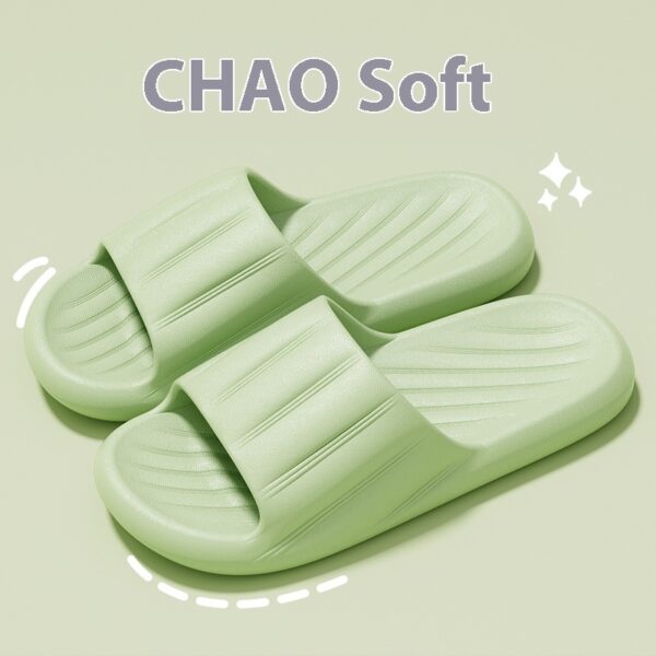 e4f6f67f-f6e7-4842-970e-d8c631eb9596.jpeg Fashion Solid Color Striped Home Slippers Summer Thick Bottom Non-slip Bathroom Slipper Women Men Couples Shoes
