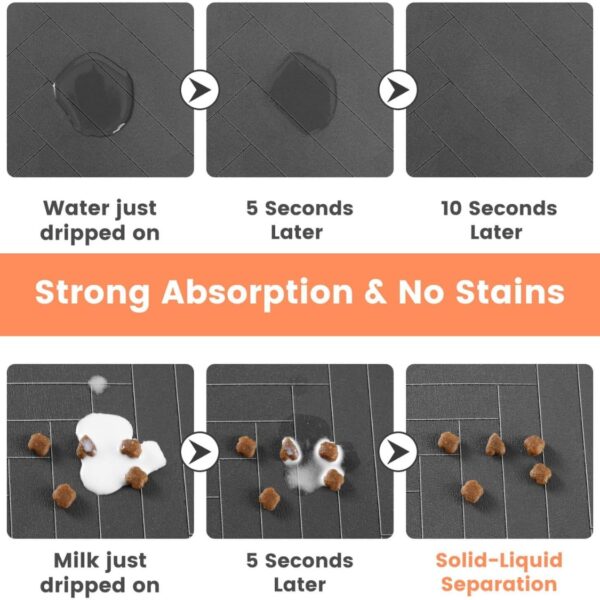 e55355ac-eeaf-4d97-9fa5-989a5d53e760.jpg Pet Feeding Mat Absorbent Pet Placemat For Food And Water Bowl With Waterproof Rubber Backing Quick Dry Water Dispenser Mat For Dog And Cat