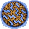 e5a2ec6c-6031-478e-a829-bff0408fc99a.jpg Feeder Slo Bowl Medium 2Cup Capacity, Slow Feeding, Small To Medium Dogs Cats, Non Slip, Blue, Notch Pattern