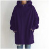e79898c4-92ab-4844-af02-386469a89e6f.jpg Oversized S-5XL Women Loose Hooded Coats Autumn Female Tie Collar Long Sleeve Zipper Up Add Velvet Long Sweatshirt