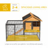 e9c03bf9-f6ee-4f59-b196-29b1e814874f.jpg Outdoor Rabbit Cage Elevated Pet House W/ Slide-Out Tray, Natural Wood & Black