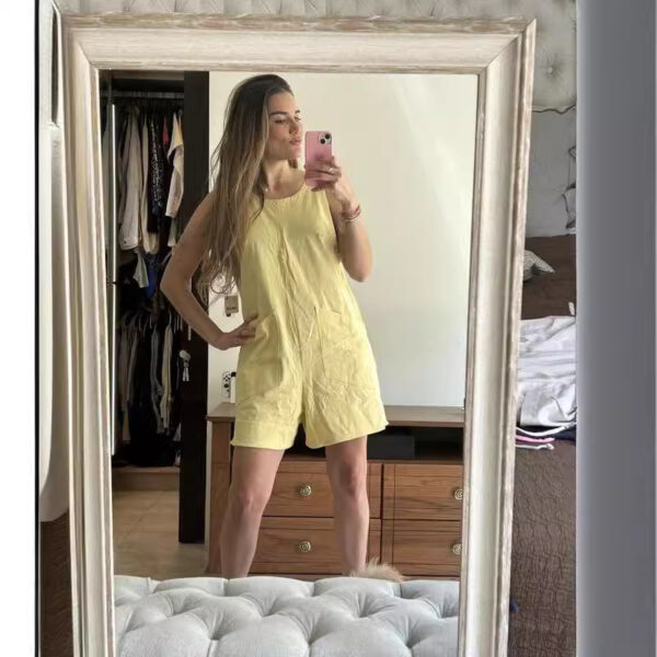 ea070250-9463-4d5f-aa81-a31eb194dc2c-1.jpg Women Sleeveless Shorts Jumpsuit With Pockets Fashion Beach Pants Summer Clothing