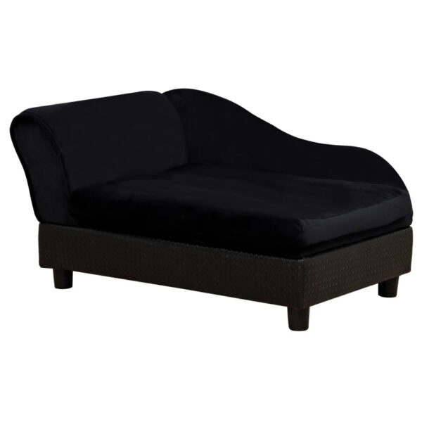 PawHut Pet Sofa Bed Couch With Storage, Pet Sofa For Cats And Small Dogs, Black
