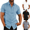 eb9b5e6a-5b6c-4f6d-888a-bd8b6209f211.jpg Men Short Sleeve Summer Solid Shirts Casual Loose Tops Tee