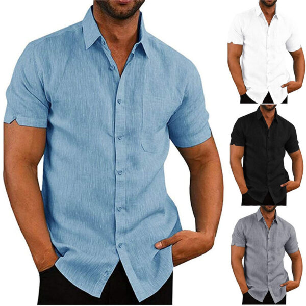 eb9b5e6a-5b6c-4f6d-888a-bd8b6209f211.jpg Men Short Sleeve Summer Solid Shirts Casual Loose Tops Tee