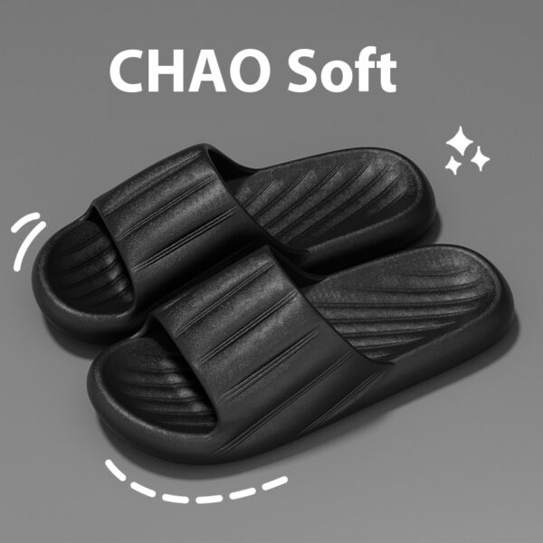ec5335de-35f3-4342-ab81-0544fc438cdf.jpeg Fashion Solid Color Striped Home Slippers Summer Thick Bottom Non-slip Bathroom Slipper Women Men Couples Shoes