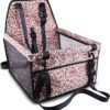 ed56914d-691f-4c4e-91a9-3b69467f5c26.jpg Small Dog Car Seat, Dog Car Booster Seat For Small Medium Dogs Foldable Front Seat Safety With Sturdy PVC Tube Frame, Breathable Mesh