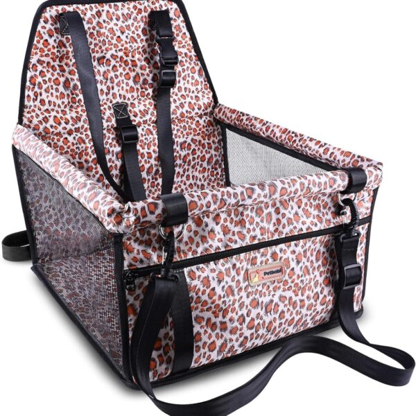 ed56914d-691f-4c4e-91a9-3b69467f5c26.jpg Small Dog Car Seat, Dog Car Booster Seat For Small Medium Dogs Foldable Front Seat Safety With Sturdy PVC Tube Frame, Breathable Mesh