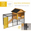 ee17f0ef-a83d-4c70-909d-66e738921ef1.jpg Outdoor Rabbit Cage Elevated Pet House W/ Slide-Out Tray, Natural Wood & Black